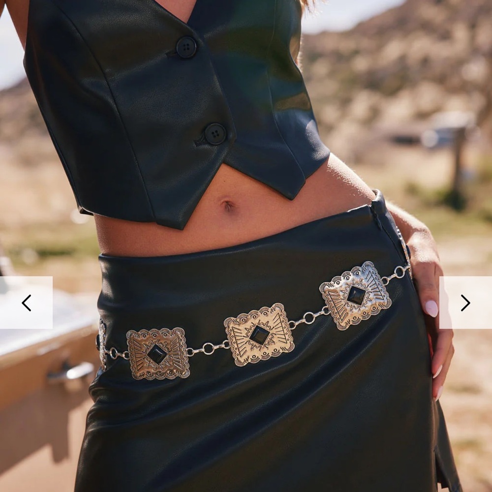 Faux Leather Halter & Mini Duo